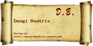 Dengi Beatrix névjegykártya